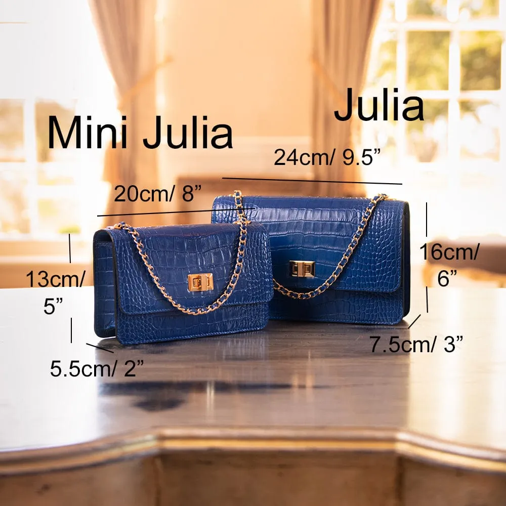 Julia Bag - Black Croc-Effect