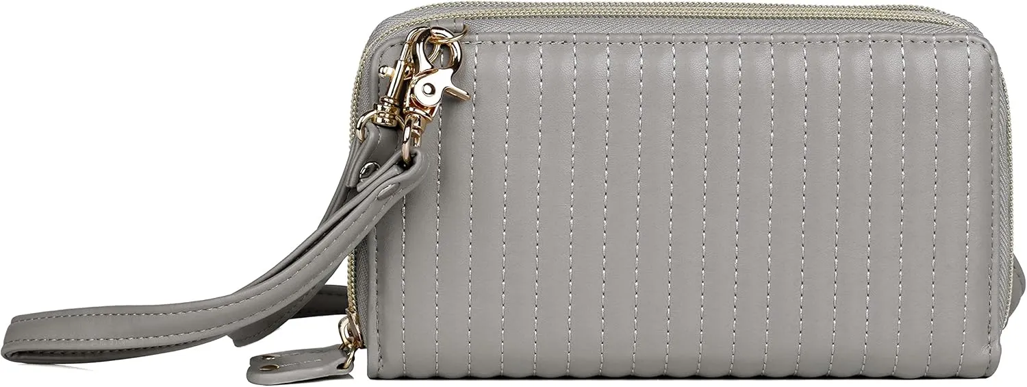 Julia Buxton Channel Quilted Vegan Leather Ultimate Organizer