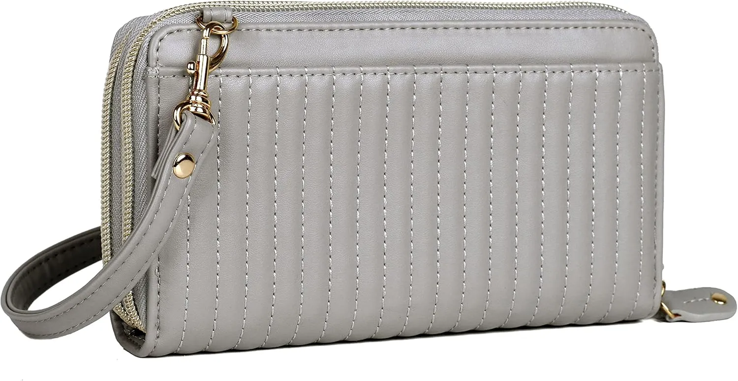 Julia Buxton Channel Quilted Vegan Leather Ultimate Organizer