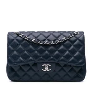 Jumbo Classic Caviar Double Flap