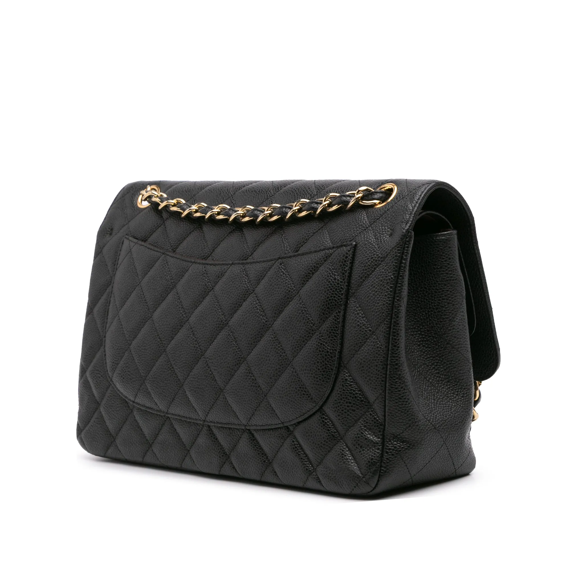 Jumbo Classic Caviar Double Flap
