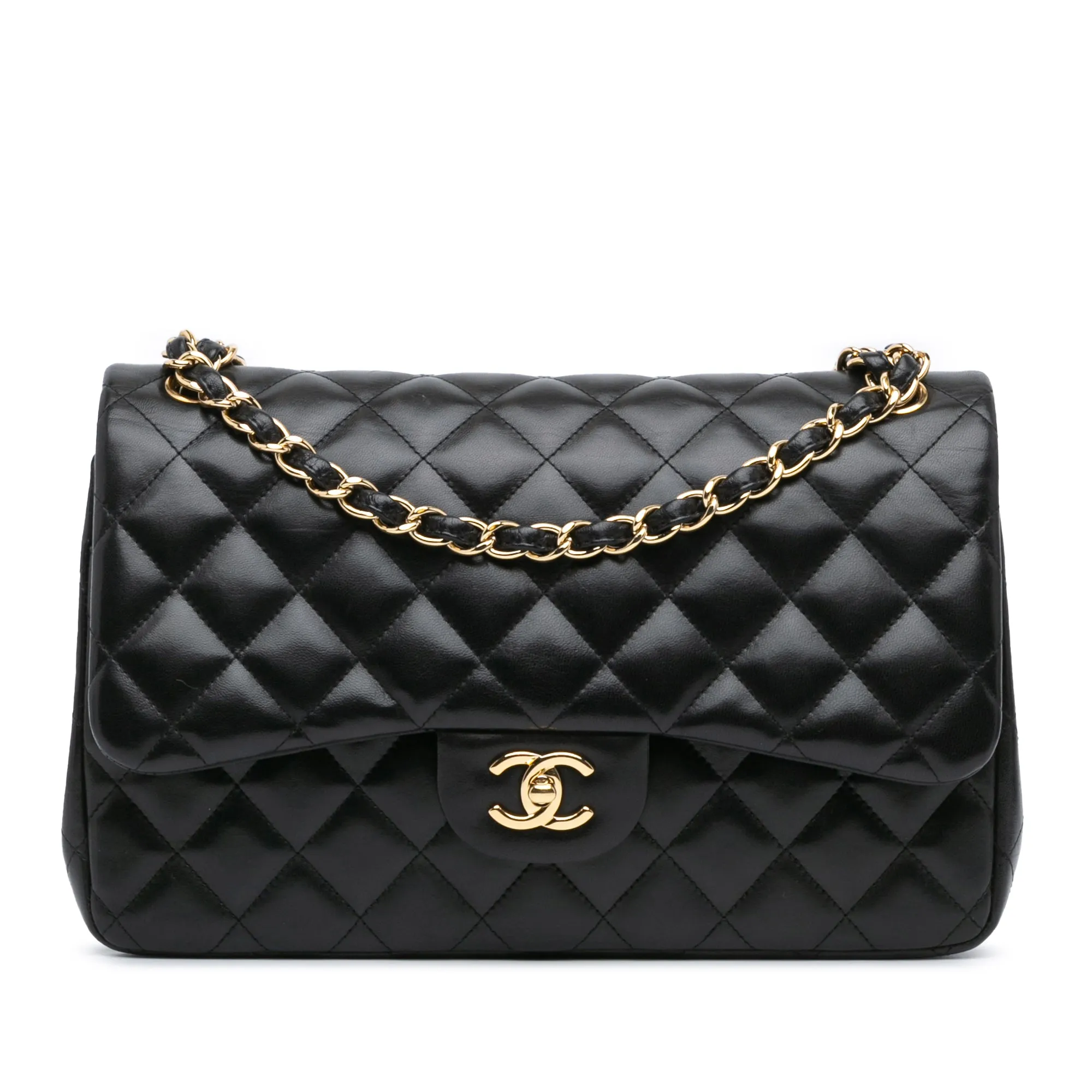 Jumbo Classic Lambskin Double Flap