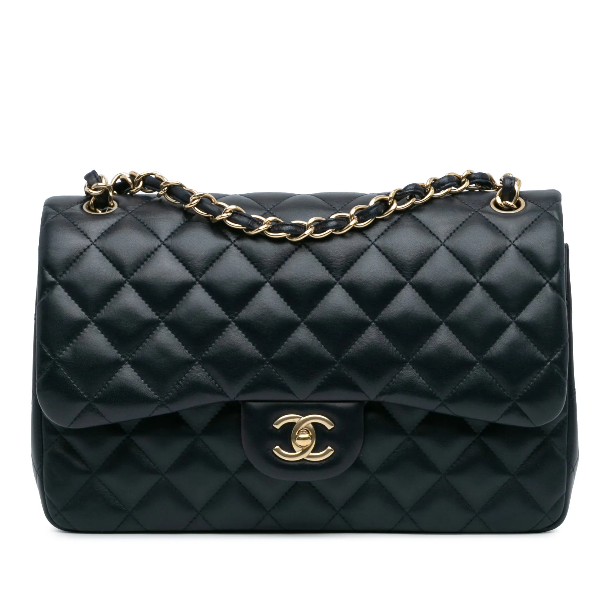 Jumbo Classic Lambskin Double Flap