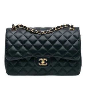 Jumbo Classic Lambskin Double Flap