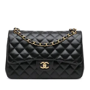 Jumbo Classic Lambskin Double Flap