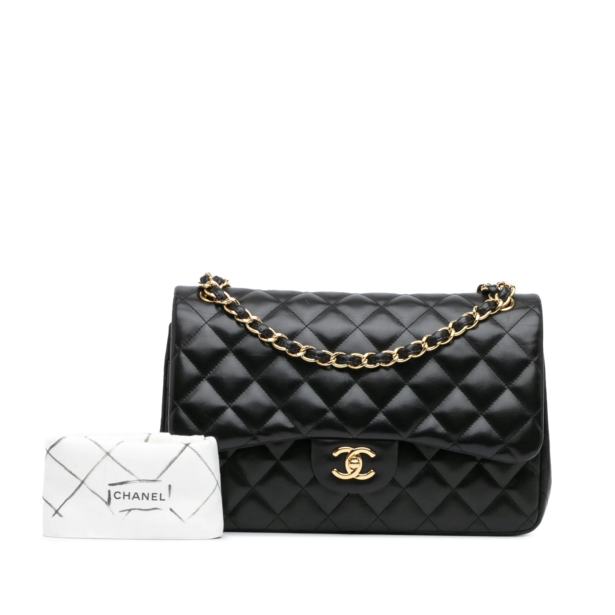 Jumbo Classic Lambskin Double Flap