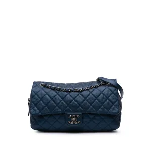 Jumbo Quilted Iridescent Caviar Easy Flap