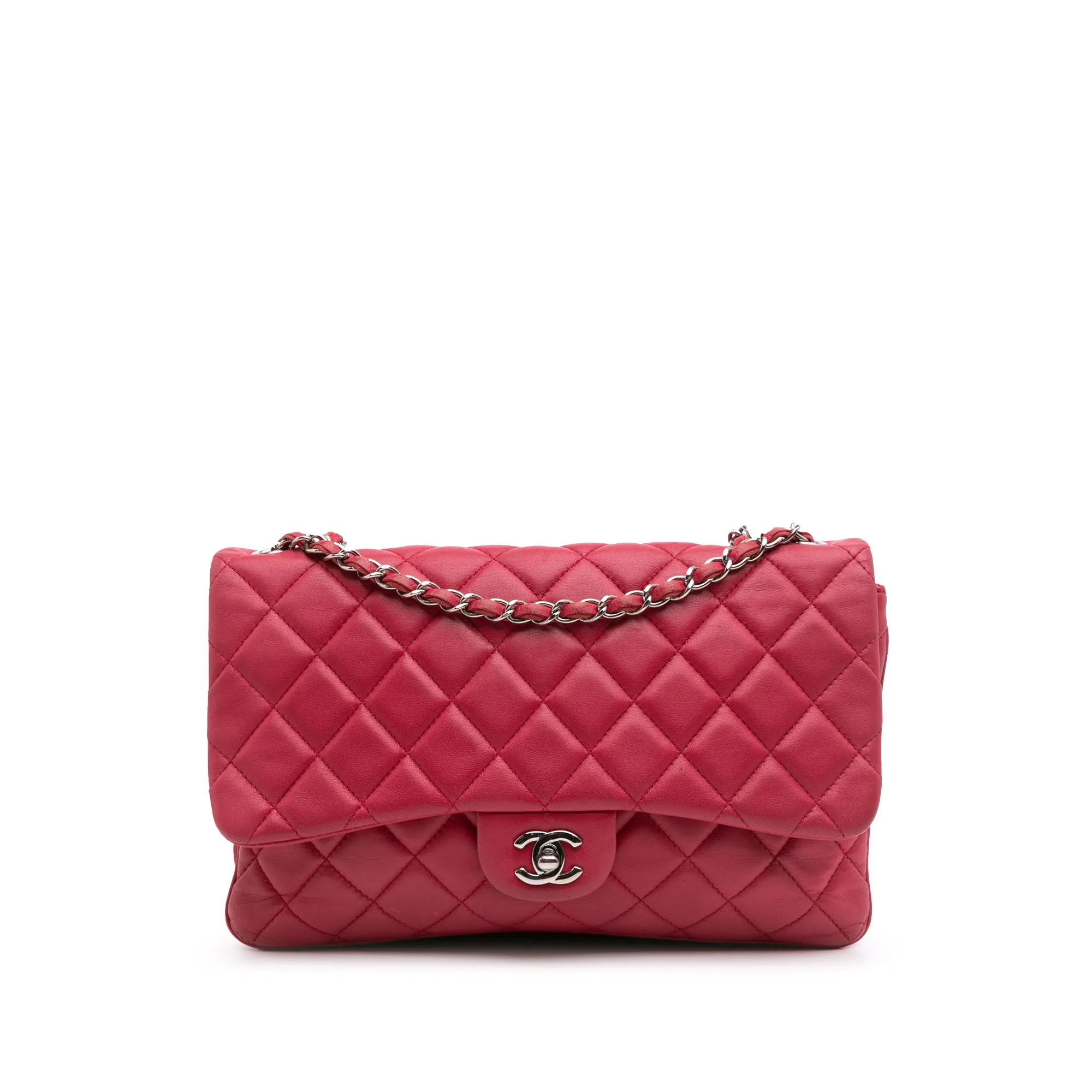 Jumbo Quilted Lambskin 3 Accordion Flap