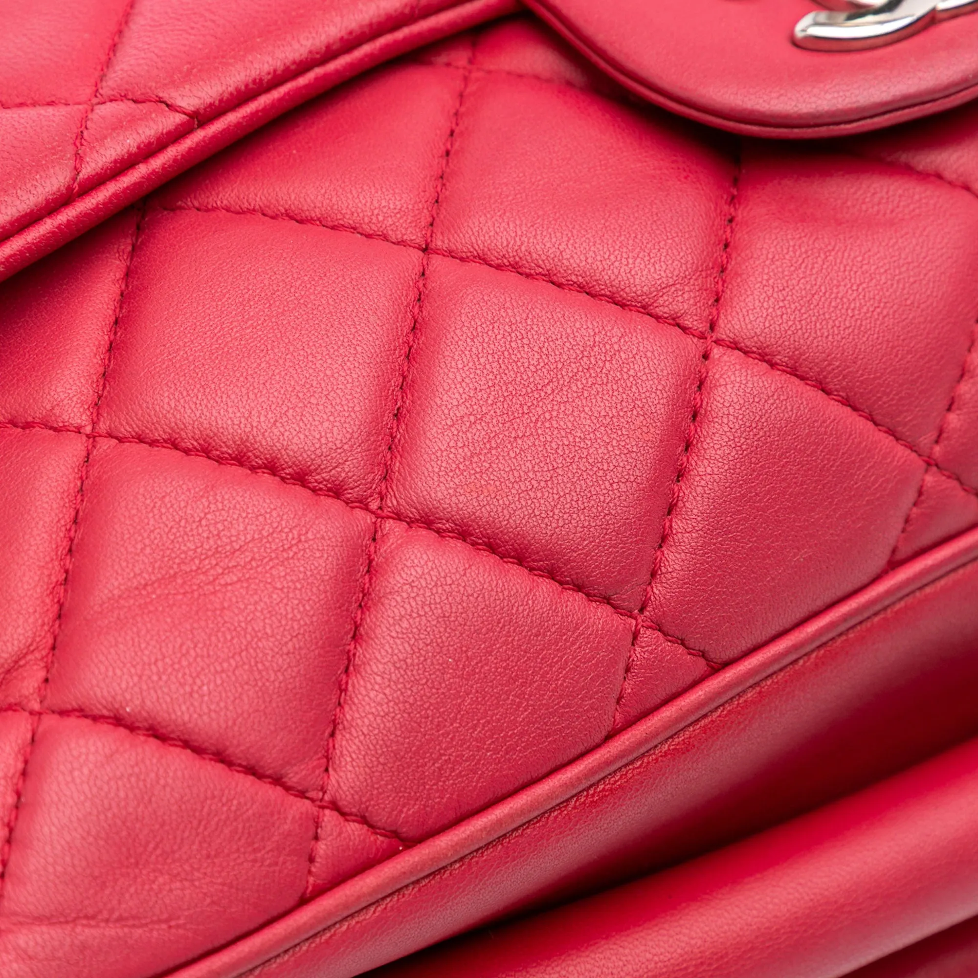 Jumbo Quilted Lambskin 3 Accordion Flap