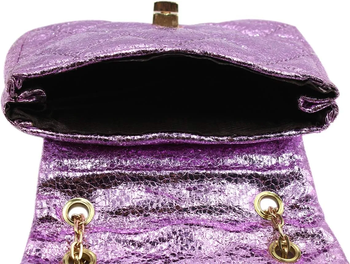 JUMISEE Little Girls Leopard Print Purse Crossbody Bag Quilted Chain Shoulder Handbag Wallet for Women