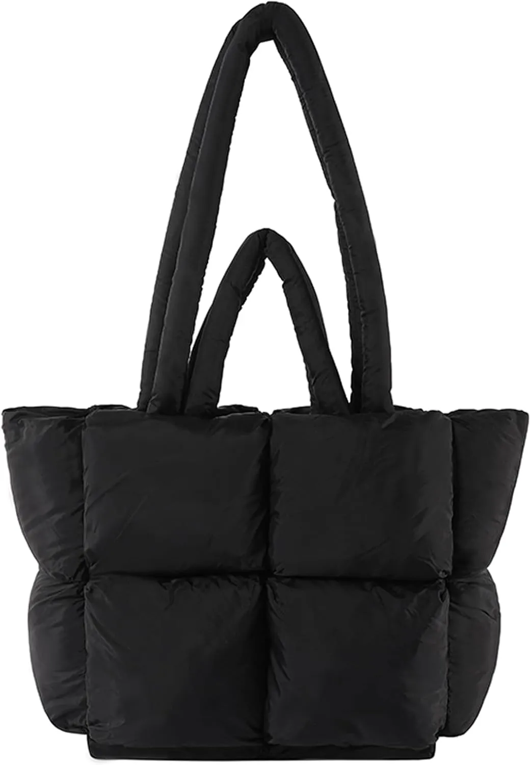 KARRESLY Quilted Puffer Hobo Bag for Women Carryall Lightweight Tote Bag with Zipper Quilted Padding Shoulder Bag