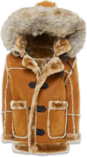 Kids Denali Shearling Jacket Faux Suede Body COGNAC_91589B (14)