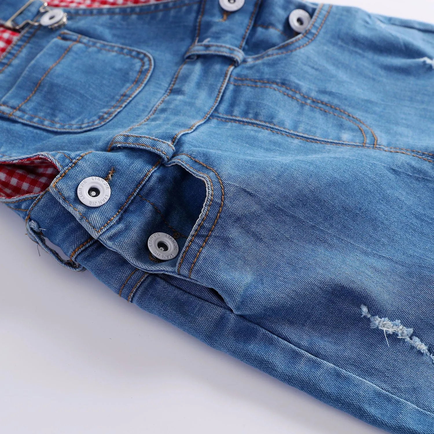 KIDSCOOL SPACE Baby & Little Boys/Girls Blue & Black Denim Overalls,Jean Workwear