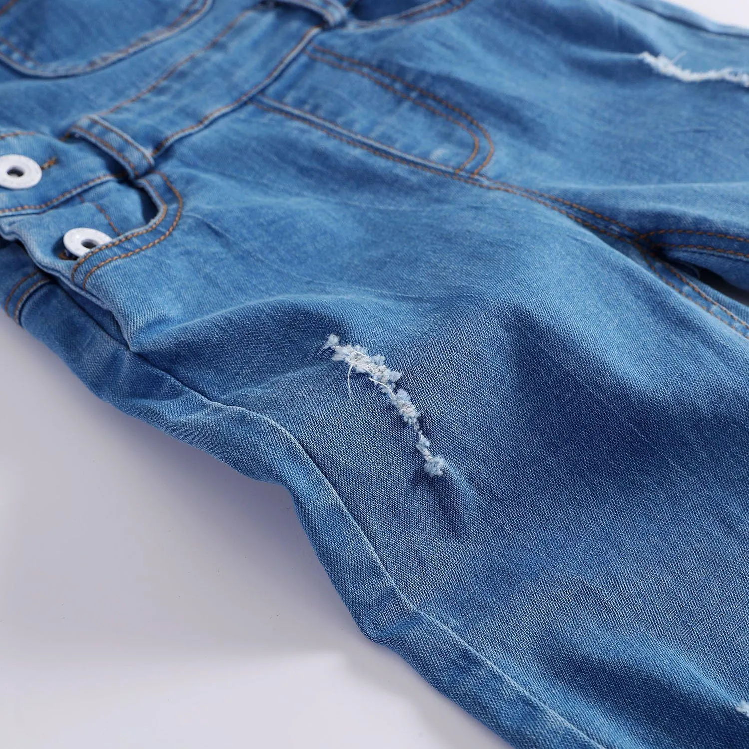 KIDSCOOL SPACE Baby & Little Boys/Girls Blue & Black Denim Overalls,Jean Workwear