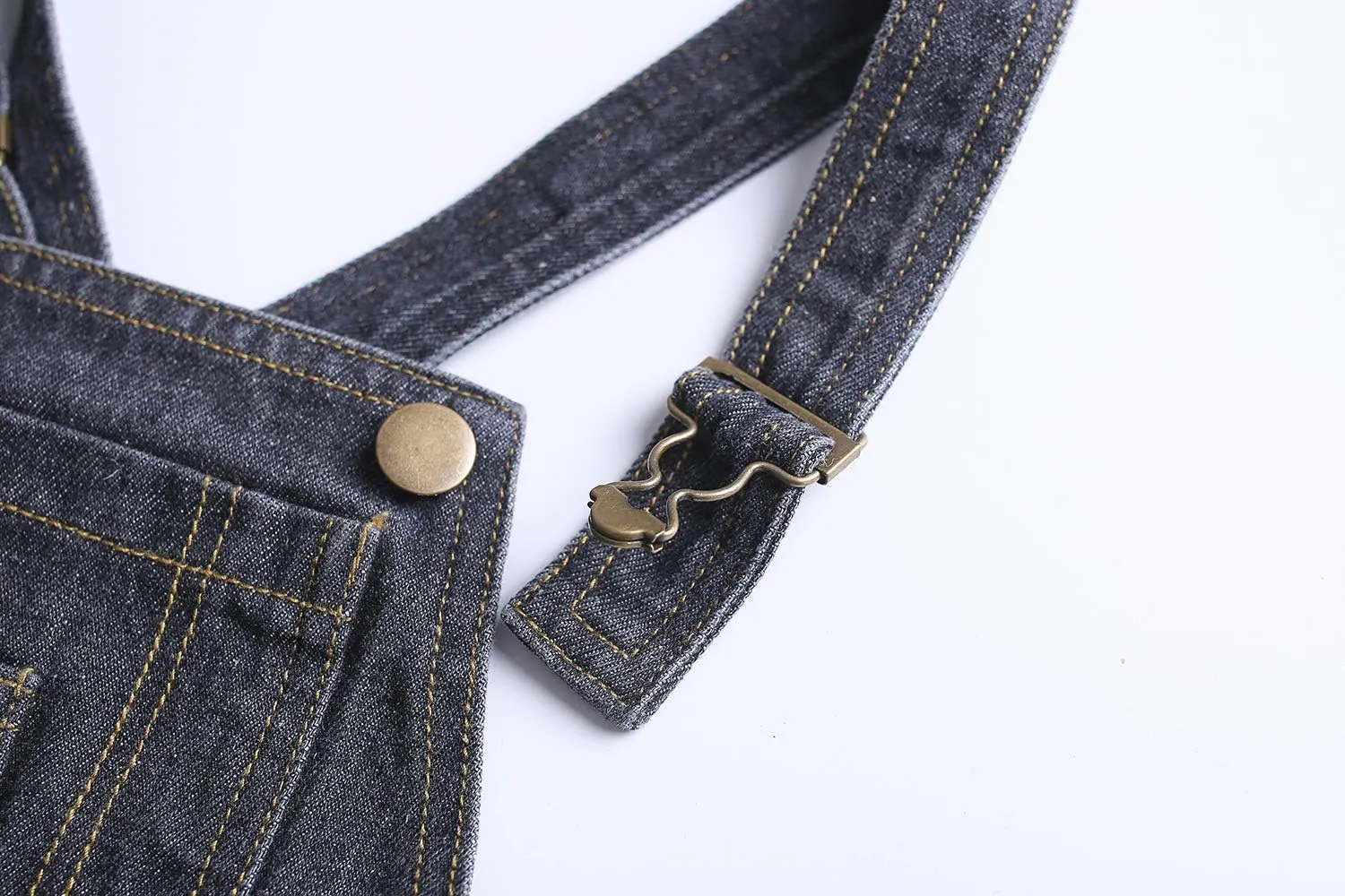 KIDSCOOL SPACE Baby Boy Girl Jean Overalls,Toddler Ripped Denim Cute Workwear