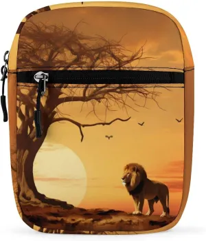 King Lion Small Crossbody Bag Lightweight Satchel Bag Tote Bag Mini Handbag for Men Women