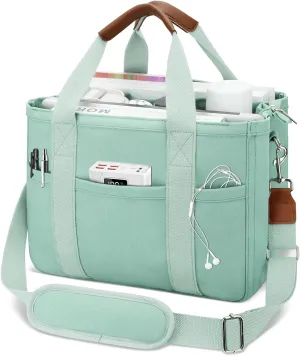KKXIU Canvas Tote Bag for Women with Zipper and Compartments Crossbody Large Bible Messenger Purse Bag With Pockets