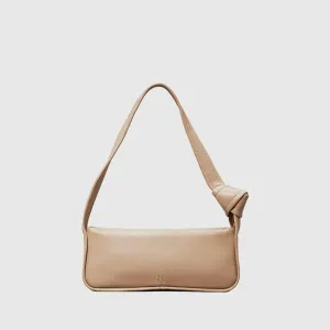 Knotted Shoulder Bag - Beige