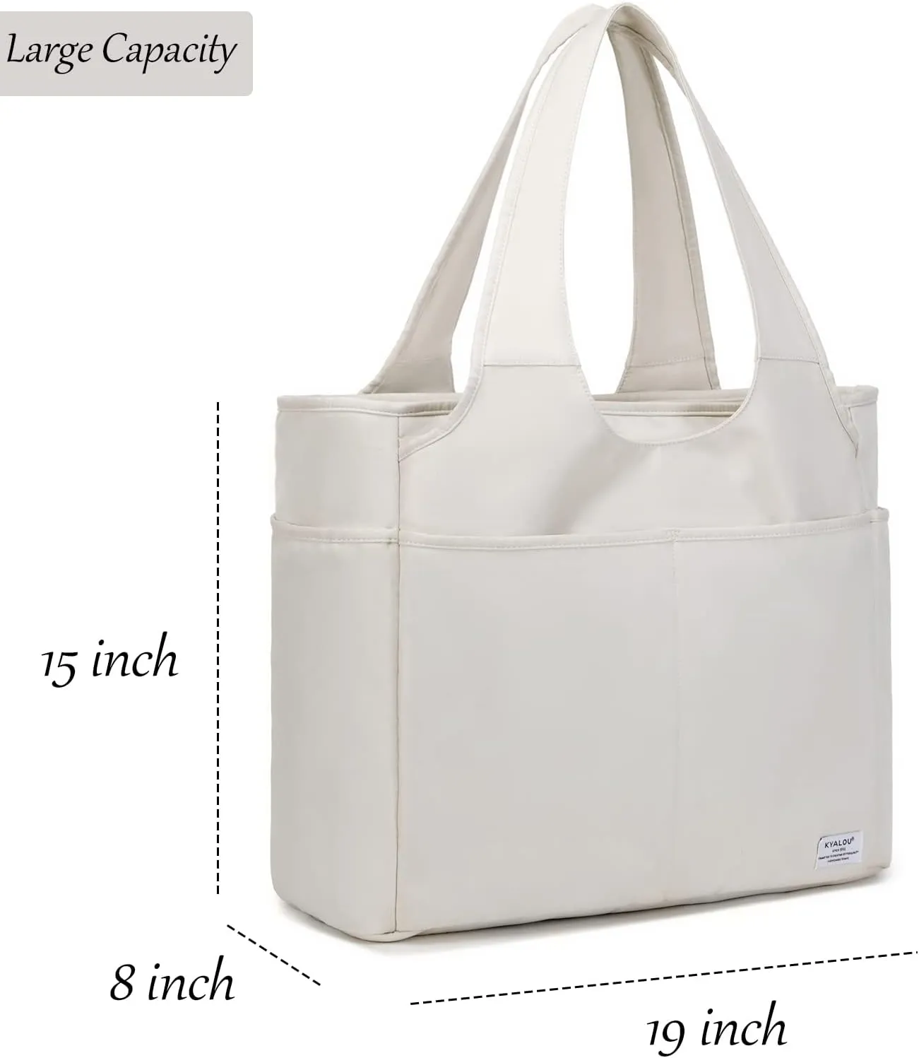 KYALOU Utility Large Tote Bag, Women Casual Shoulder Bags for Work Gym Beach Travel Shopping Grocery College
