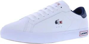Lacoste Men's Powercourt 2.0 Leather Heel Pop Sneaker