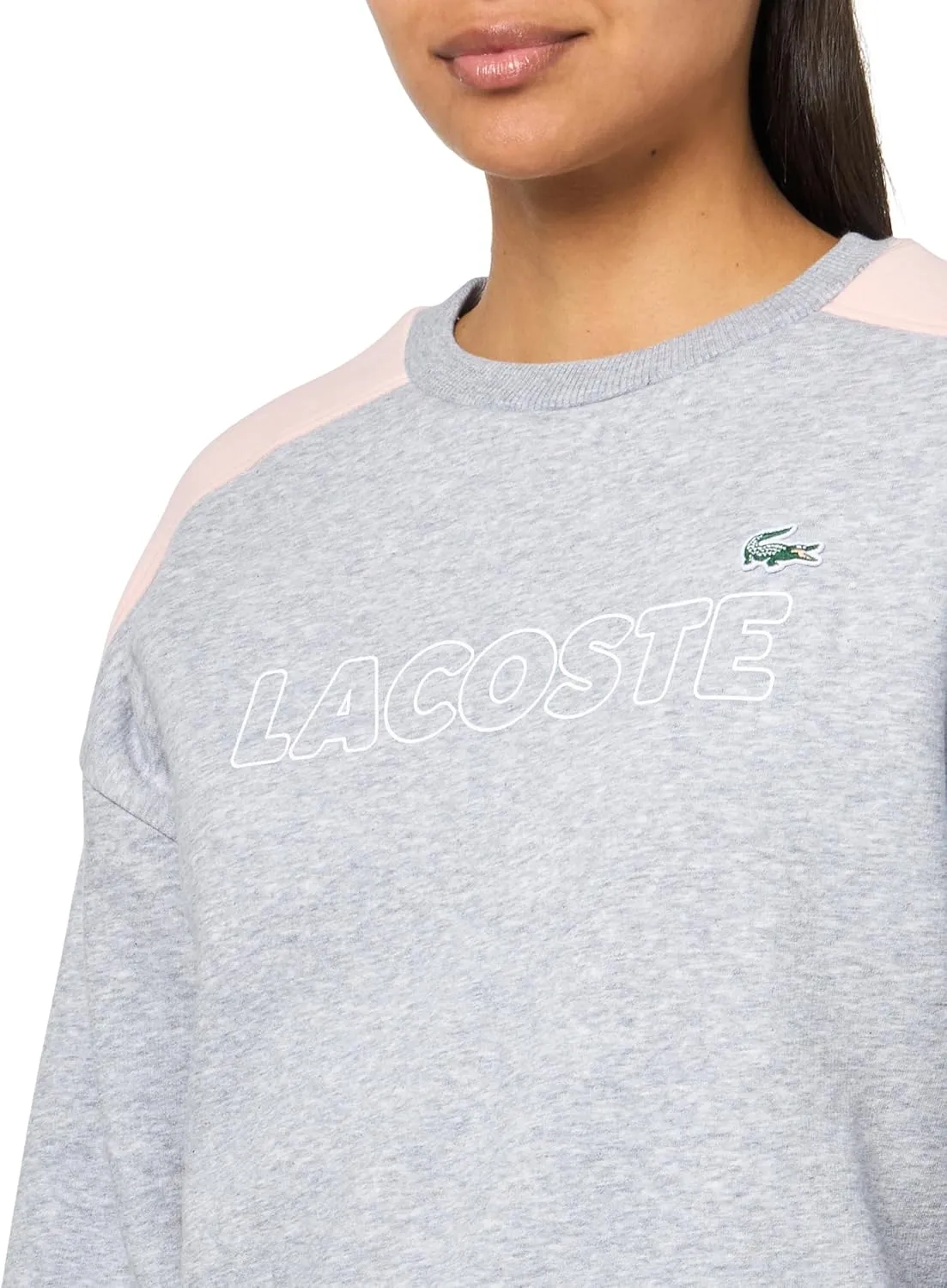 Lacoste Women's Brushed Fleece Crew Neck Sweatshirt