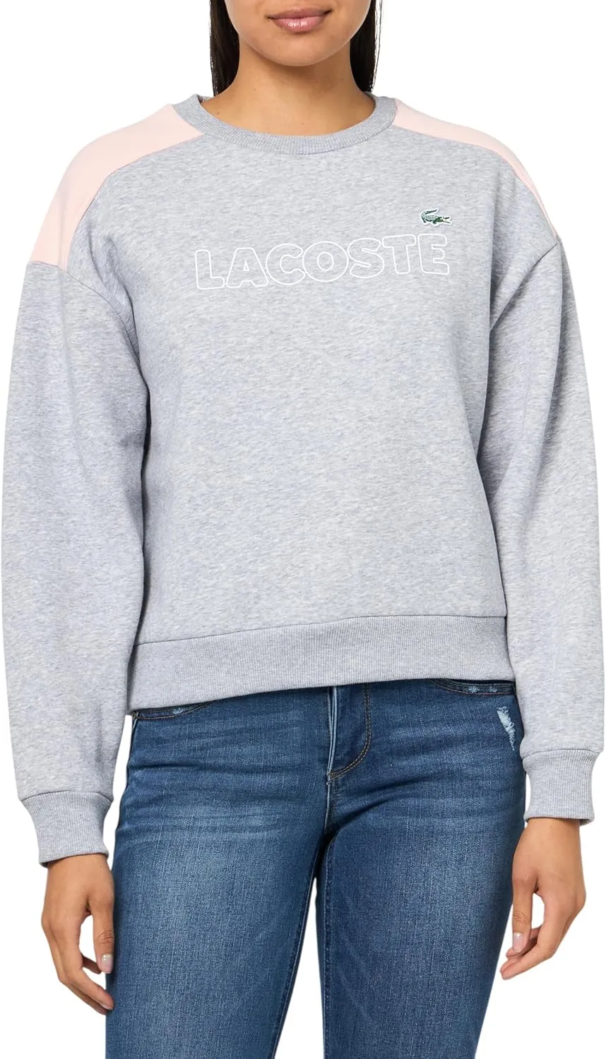 Lacoste Women's Brushed Fleece Crew Neck Sweatshirt
