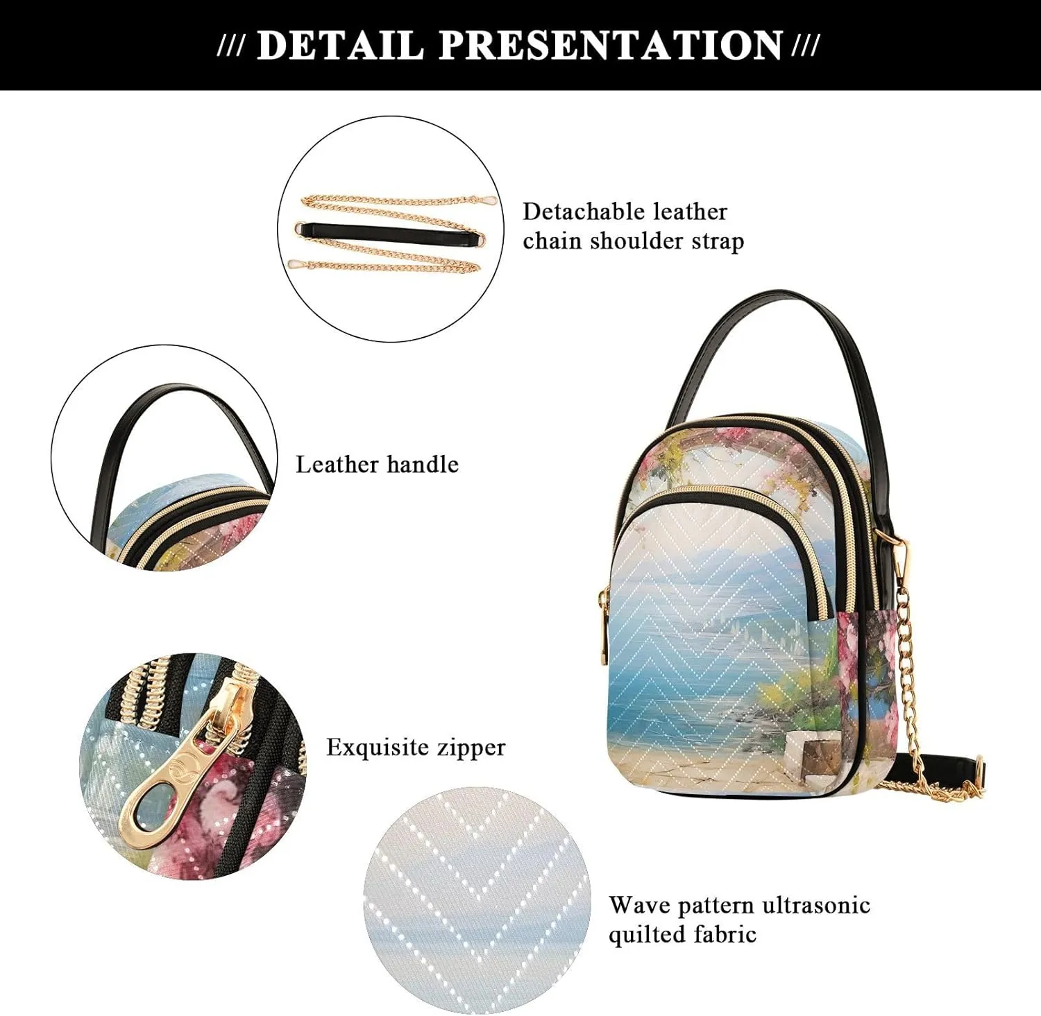 Landscapes Arch in Garden Women's Crossbody, Purse with Removable Strap Crossbody, Crossbody Bag Travel for Women