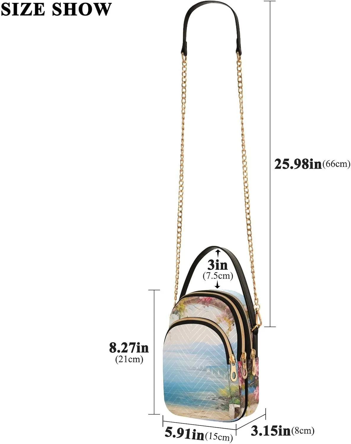 Landscapes Arch in Garden Women's Crossbody, Purse with Removable Strap Crossbody, Crossbody Bag Travel for Women