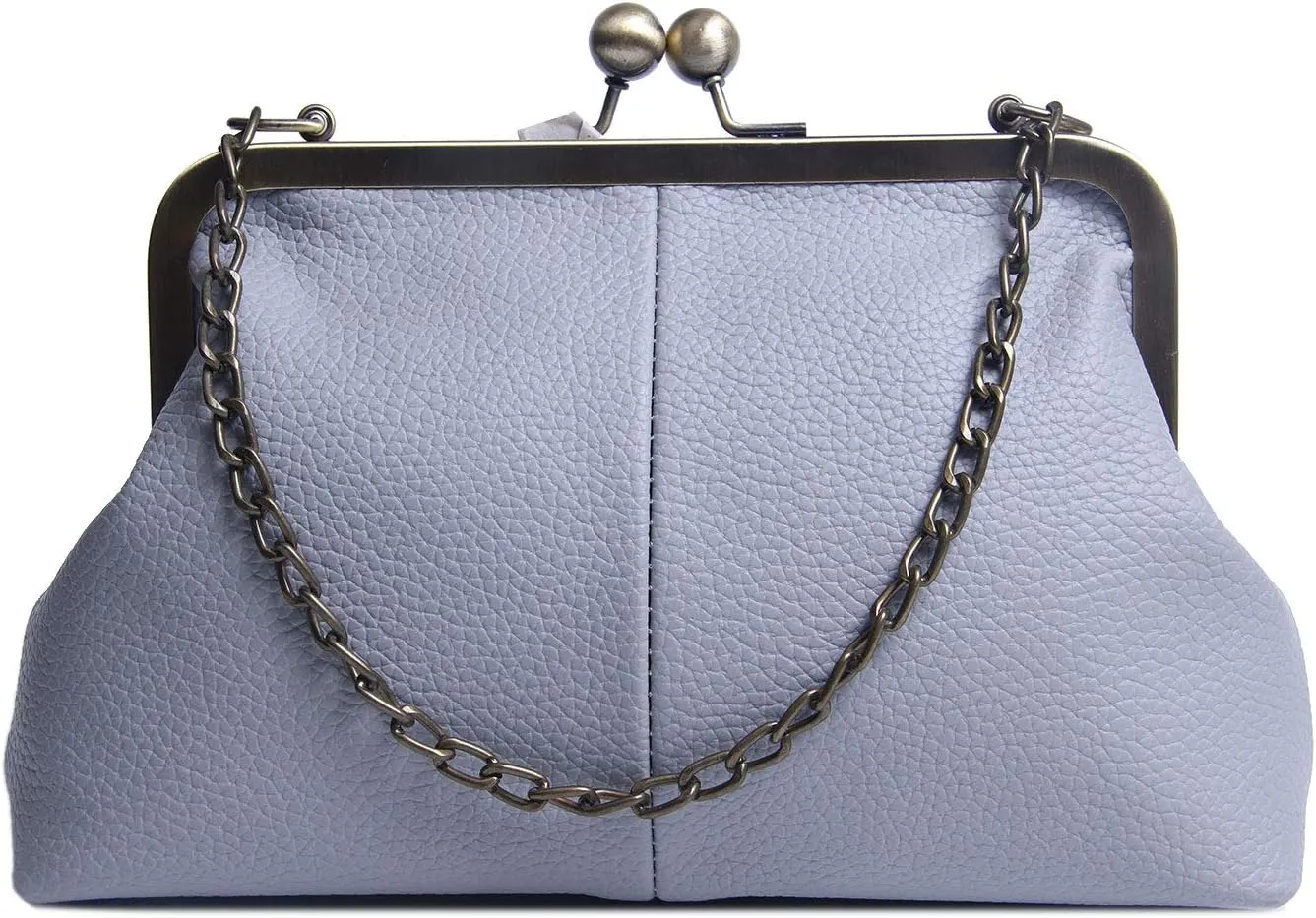 Lanpet Women Classical Kiss Lock Clutch with Chain Strap Shoulder Bag Purse Wallet
