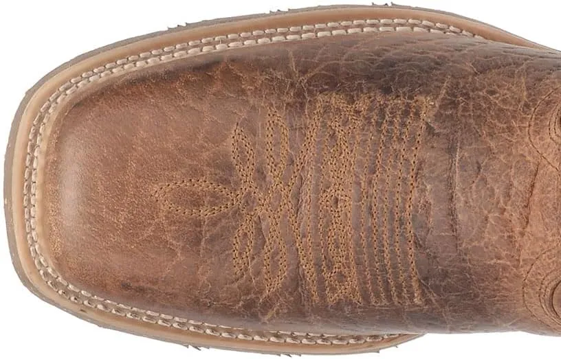 Laredo Mens Montana Embroidered Square Toe Pull On Casual Boots Mid Calf - Brown
