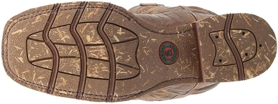 Laredo Mens Montana Embroidered Square Toe Pull On Casual Boots Mid Calf - Brown