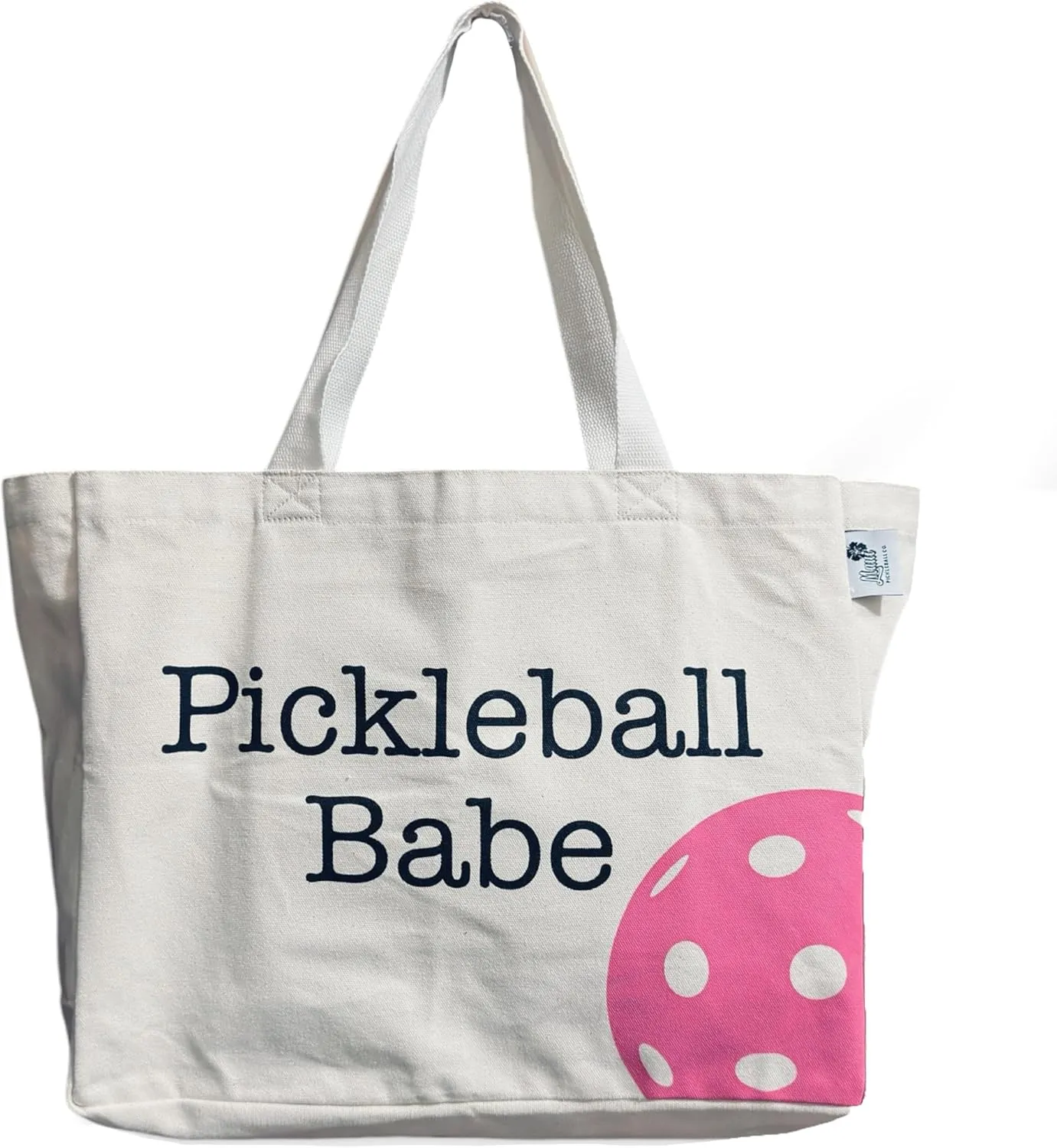 Large Canvas Pickleball Tote - Sustainable, Funny & Cute Grocery Bag