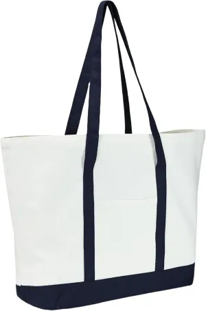 Large Canvas Tote Bag for Women 12OZ Reusable Cotton Grocery Shopping Bag with Pocket for Daily Travel Crafts Bag