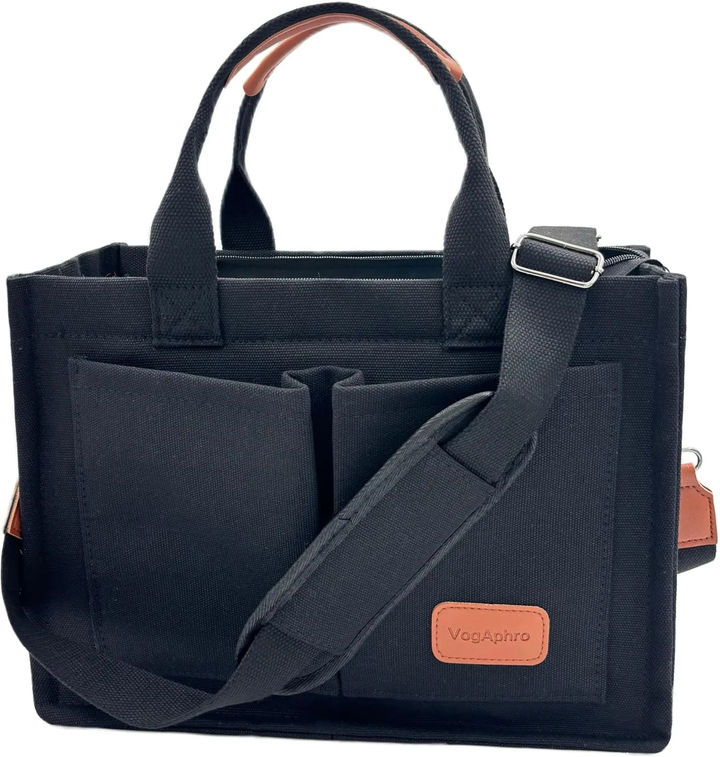 Large Canvas Tote Bag for Women Work Tote Bags with Pockets Laptop Crossbody Purses Everyday Bag Handbags for Travel