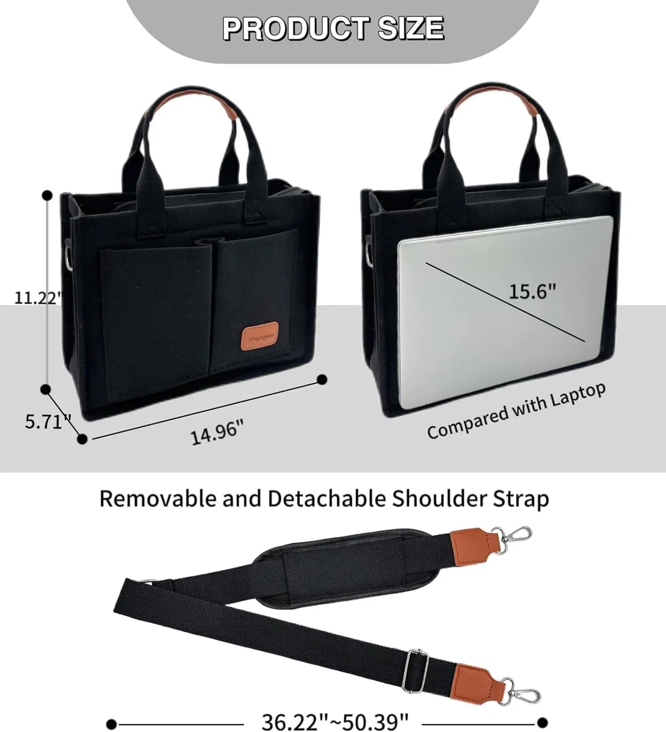 Large Canvas Tote Bag for Women Work Tote Bags with Pockets Laptop Crossbody Purses Everyday Bag Handbags for Travel