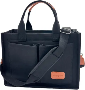 Large Canvas Tote Bag for Women Work Tote Bags with Pockets Laptop Crossbody Purses Everyday Bag Handbags for Travel