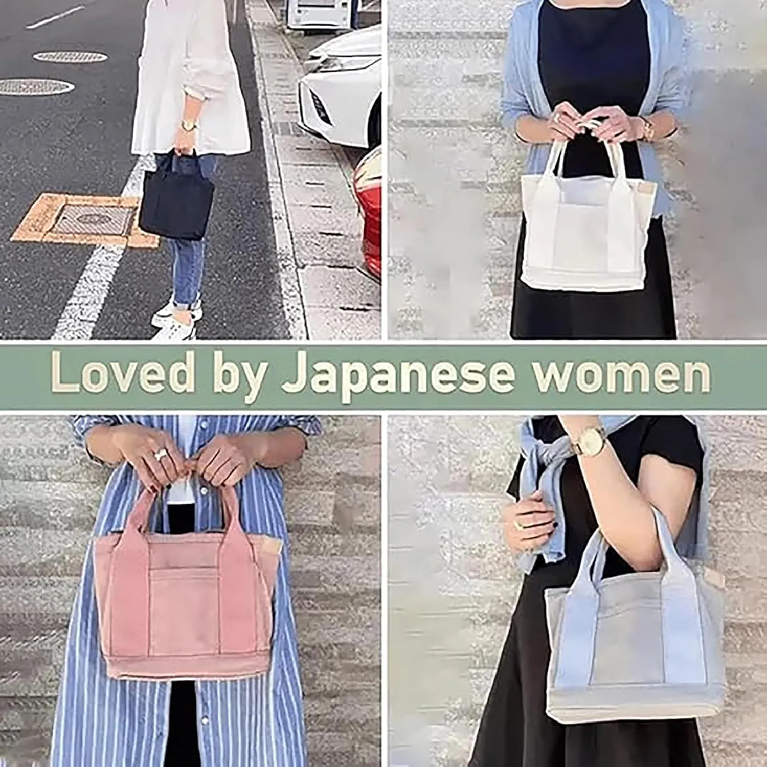 Large Capacity Multi-pocket Handbag Handmade, Crossbody Tote Bag with Zipper for Travel, Work