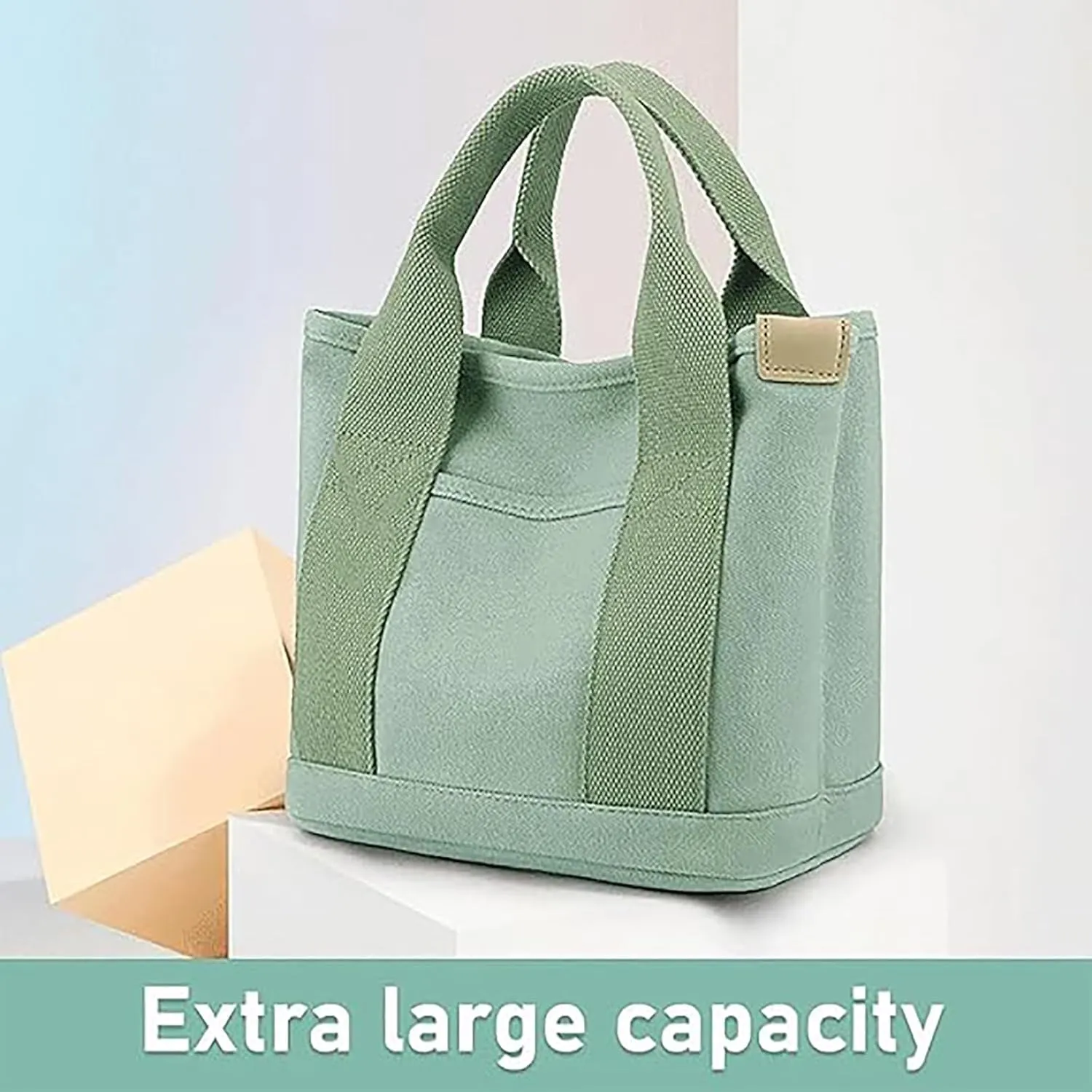 Large Capacity Multi-pocket Handbag Handmade, Crossbody Tote Bag with Zipper for Travel, Work