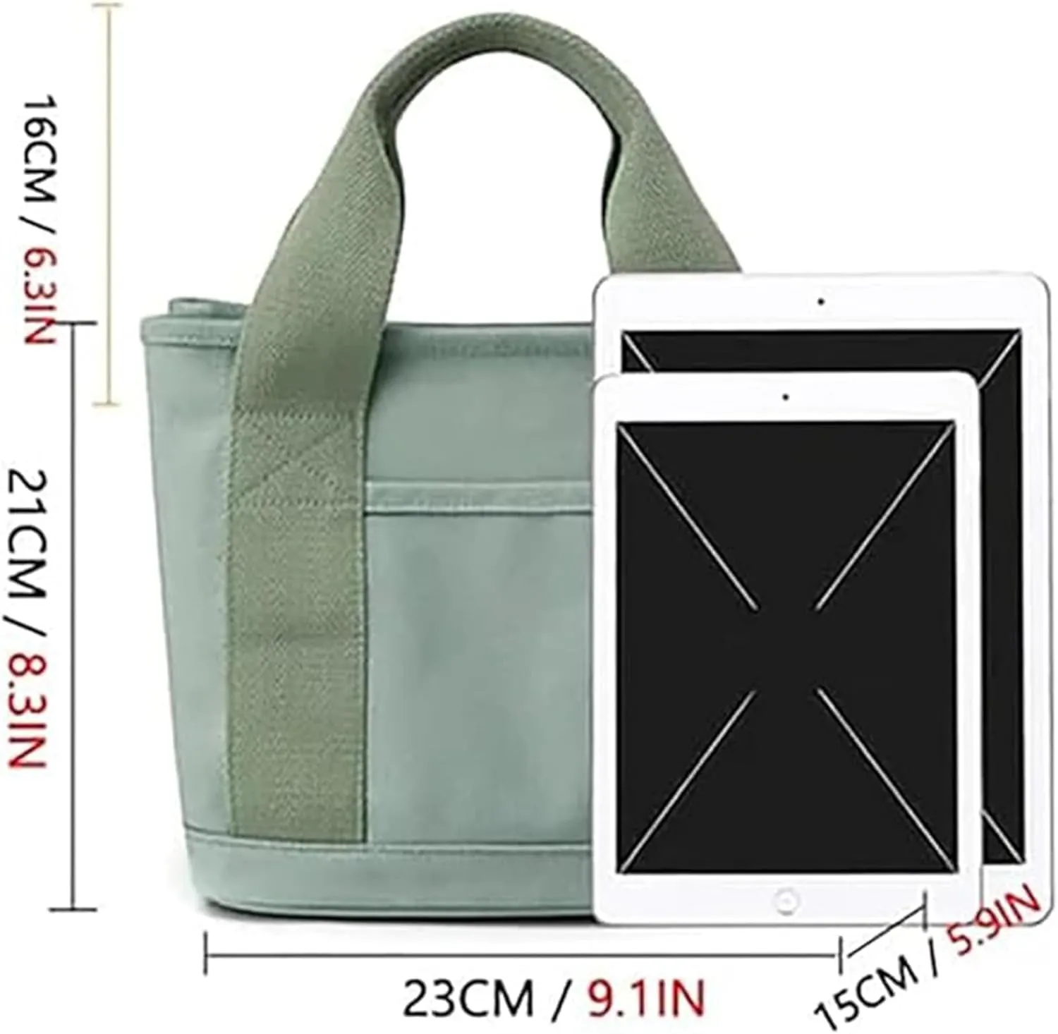 Large Capacity Multi-pocket Handbag Handmade, Crossbody Tote Bag with Zipper for Travel, Work