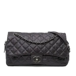 Large Classic Caviar Easy Zip Flap