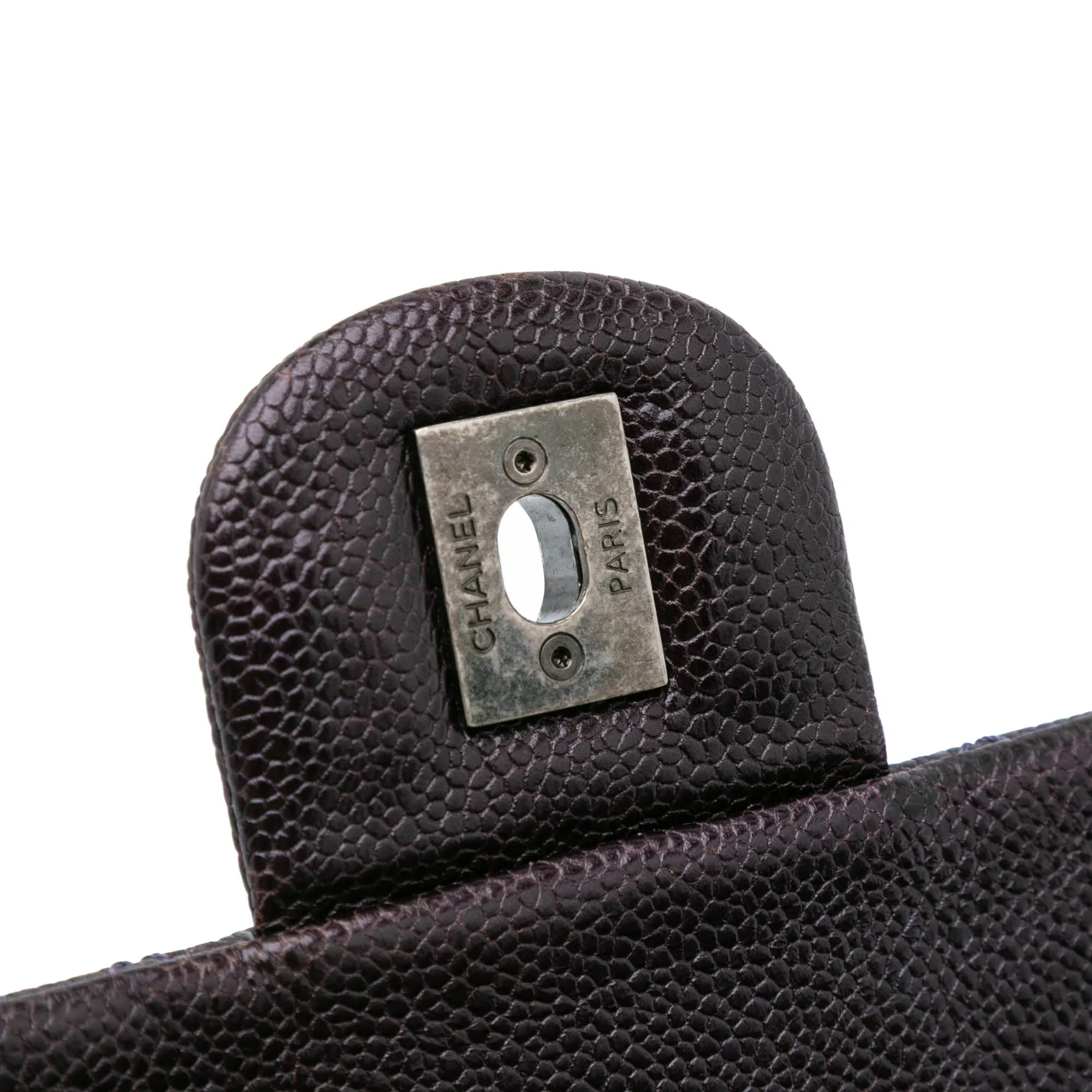 Large Classic Caviar Easy Zip Flap