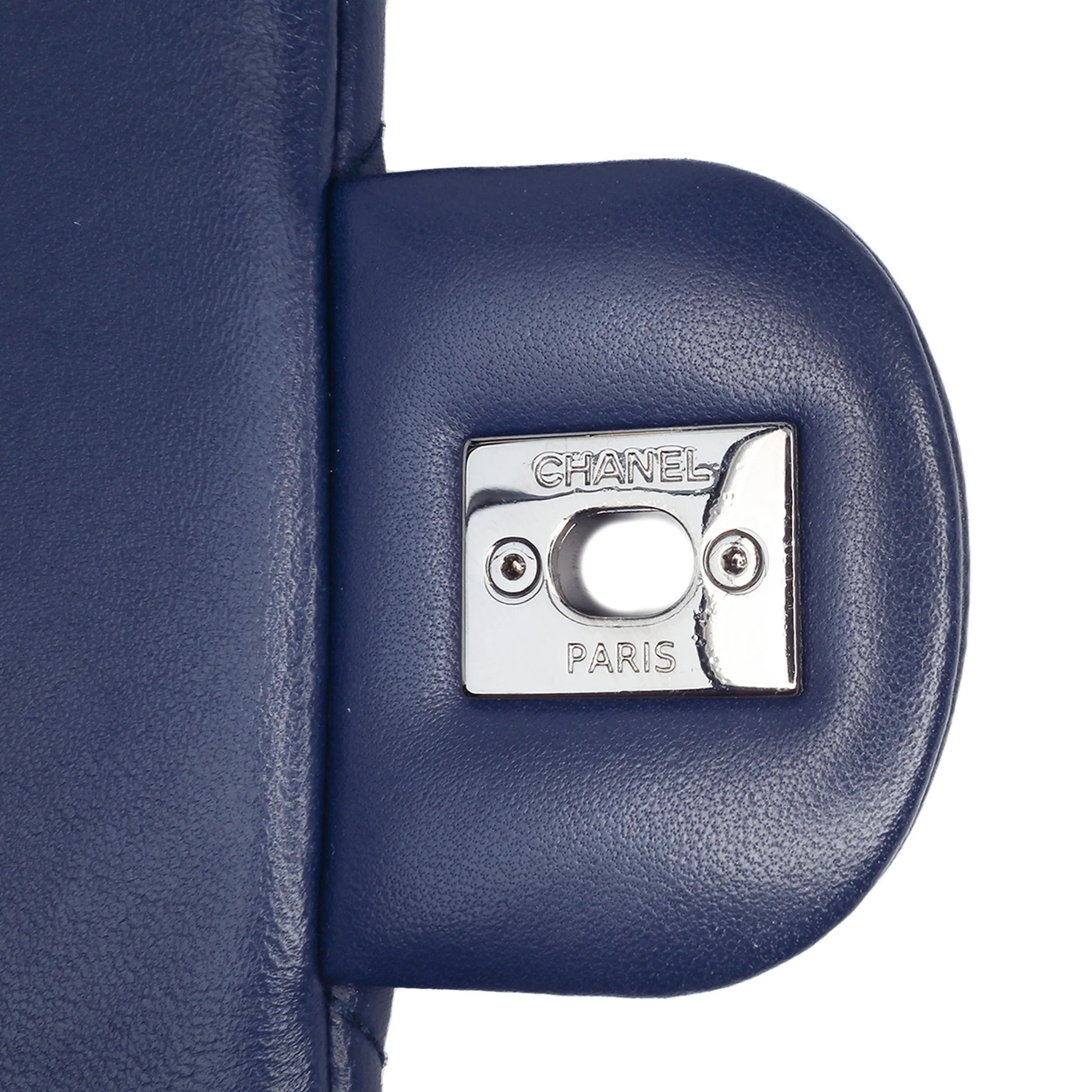 Large Lambskin CC Crossing Flap