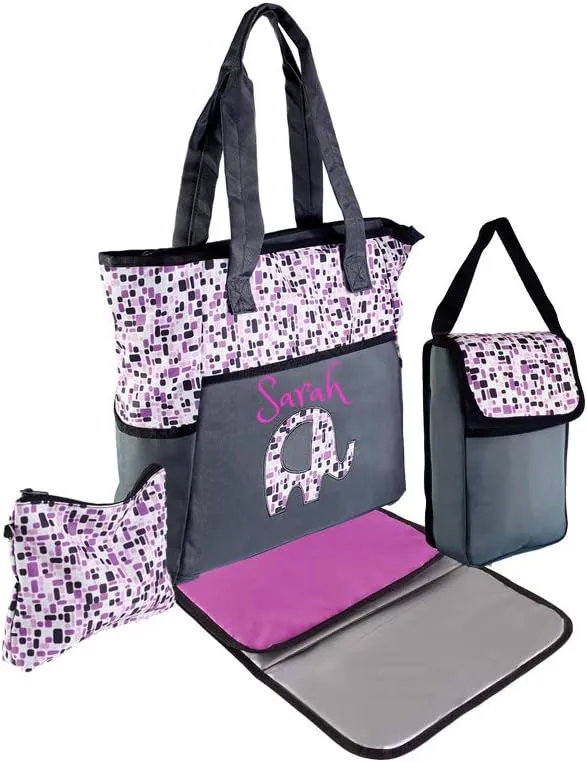 Large Messenger Diaper Bag Shoulder bag Custom Monogram Baby Bag