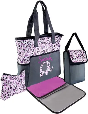 Large Messenger Diaper Bag Shoulder bag Custom Monogram Baby Bag