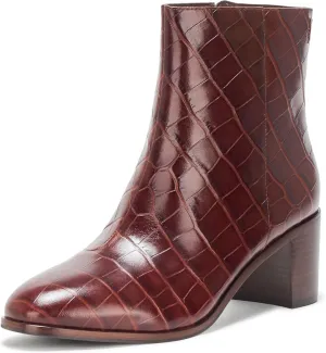 Lauren Ralph Lauren Women's Cassie Crocodile-Embossed Leather Bootie