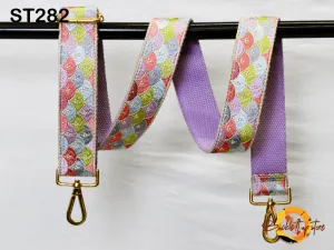 Lavender Embroidered Purse Strap Crossbody Strap for Purses Handbag Boho Bag Strap Embroidery Replacement Strap Guitar Strap Gift for Her