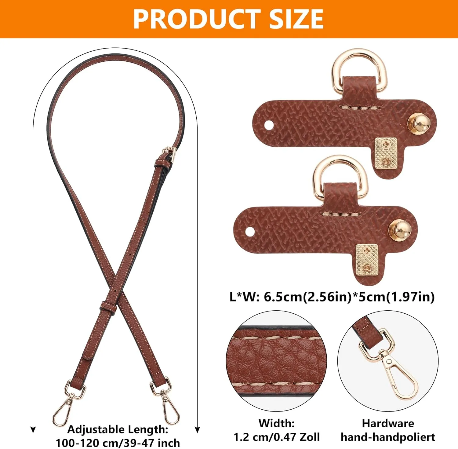 Leather Bag Strap Kit, Adjustable Purse Straps, Women's Mini Shoulder Bag for Longchamp Mini Bags