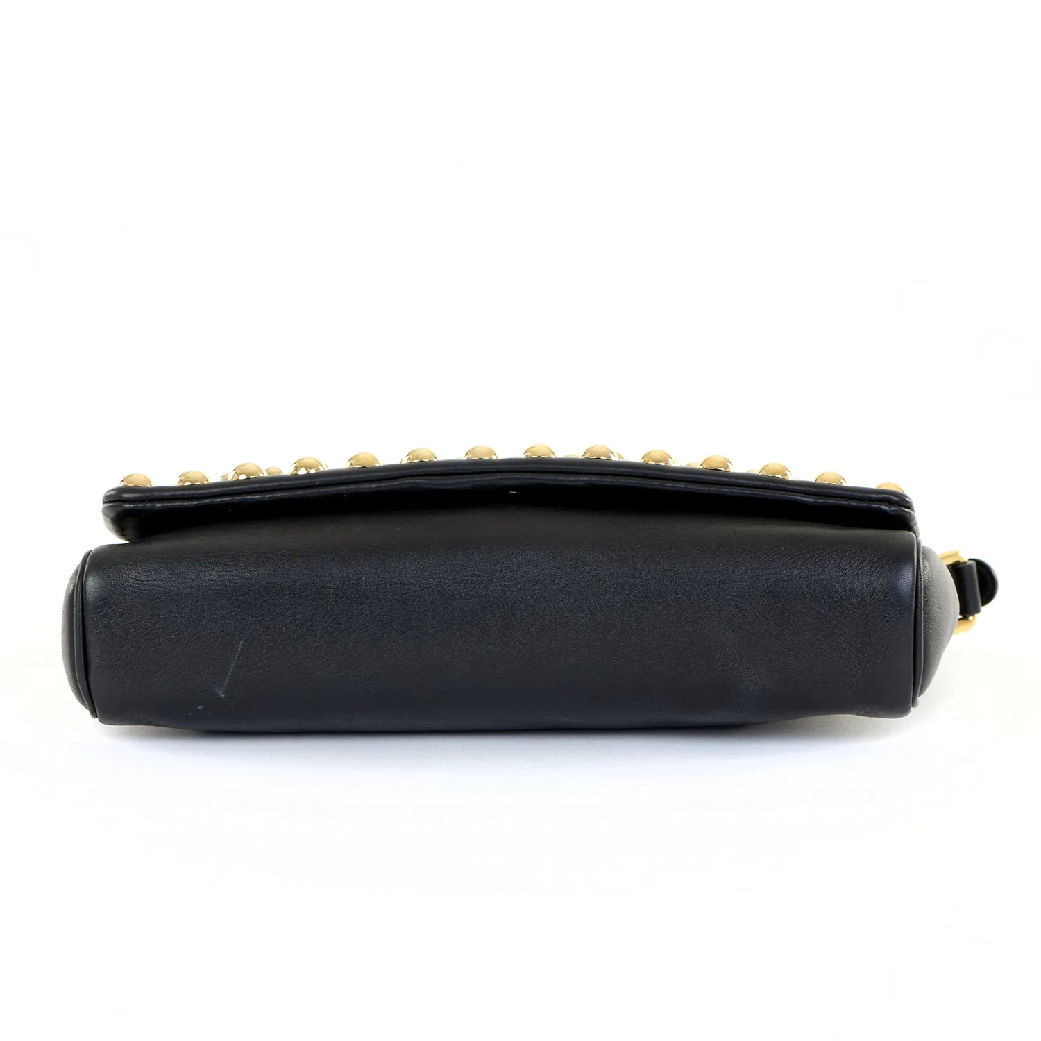 Leather Gold Studded Shoulder Bag
