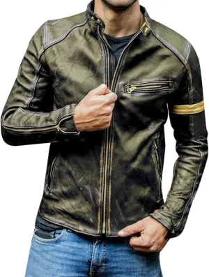 Leather Jacket Mens Club Coat Vintage Autumn Winter Men Jacket Collar Men's Coats Jackets Mens Jacket Lightweight