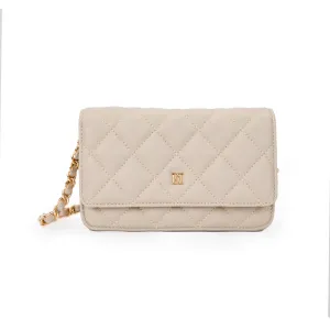 LEATHER QUILTED MINI BAG SAND